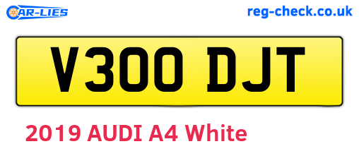 V300DJT are the vehicle registration plates.