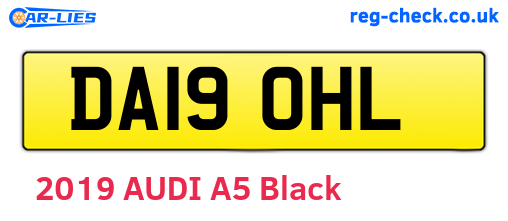 DA19OHL are the vehicle registration plates.