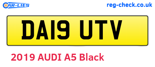 DA19UTV are the vehicle registration plates.