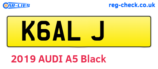 K6ALJ are the vehicle registration plates.