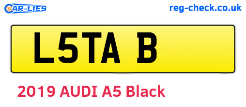 L5TAB are the vehicle registration plates.