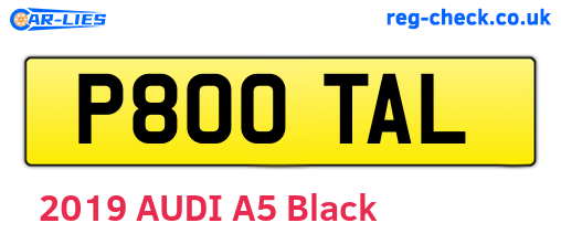 P800TAL are the vehicle registration plates.