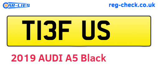 T13FUS are the vehicle registration plates.