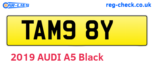 TAM98Y are the vehicle registration plates.