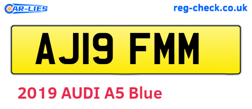 AJ19FMM are the vehicle registration plates.