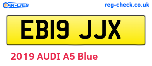 EB19JJX are the vehicle registration plates.