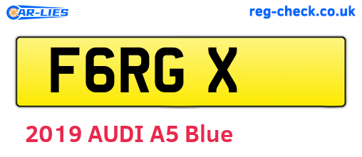 F6RGX are the vehicle registration plates.