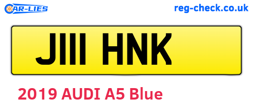 J111HNK are the vehicle registration plates.