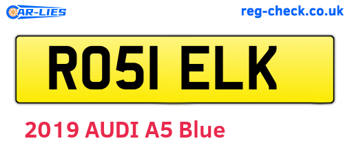 RO51ELK are the vehicle registration plates.