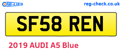 SF58REN are the vehicle registration plates.