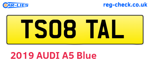 TS08TAL are the vehicle registration plates.