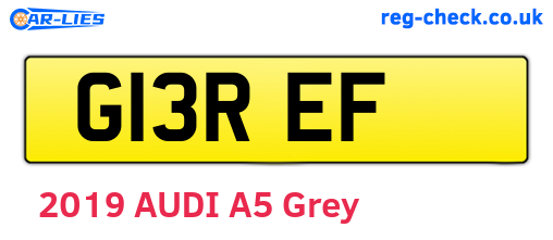 G13REF are the vehicle registration plates.