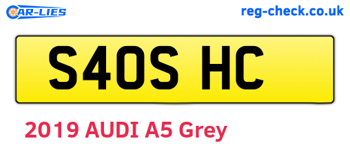 S40SHC are the vehicle registration plates.