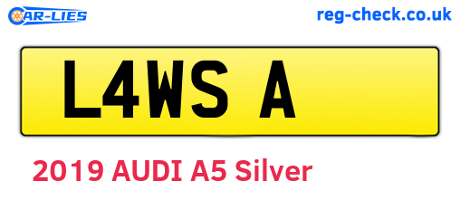 L4WSA are the vehicle registration plates.