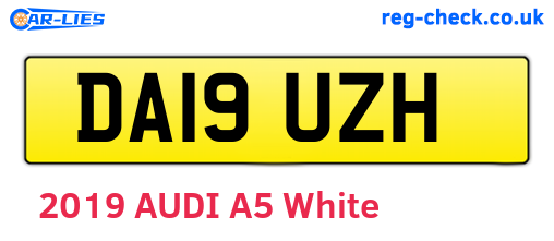 DA19UZH are the vehicle registration plates.