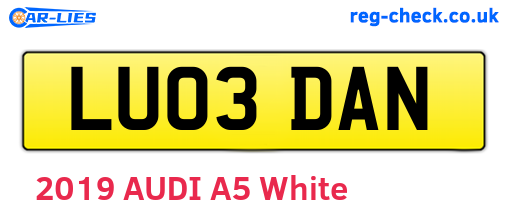 LU03DAN are the vehicle registration plates.