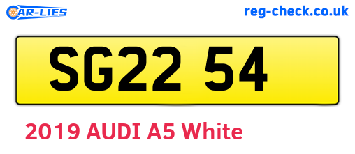 SG2254 are the vehicle registration plates.