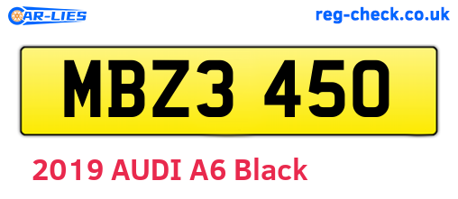 MBZ3450 are the vehicle registration plates.