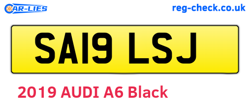 SA19LSJ are the vehicle registration plates.
