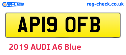 AP19OFB are the vehicle registration plates.