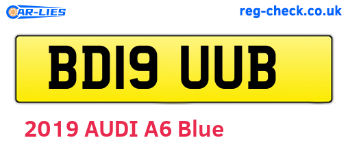 BD19UUB are the vehicle registration plates.
