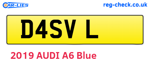 D4SVL are the vehicle registration plates.