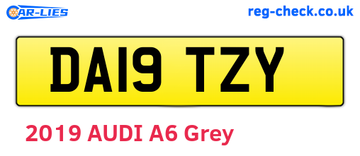 DA19TZY are the vehicle registration plates.