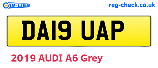 DA19UAP are the vehicle registration plates.
