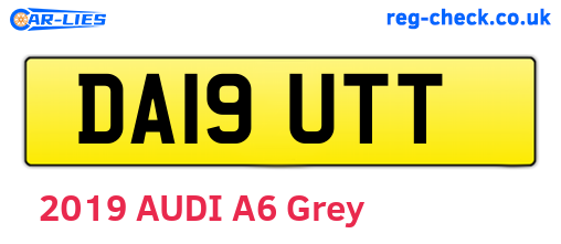 DA19UTT are the vehicle registration plates.