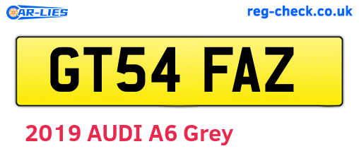 GT54FAZ are the vehicle registration plates.