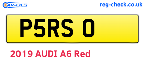 P5RSO are the vehicle registration plates.