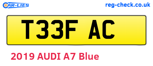 T33FAC are the vehicle registration plates.