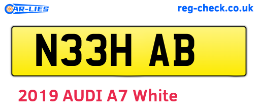N33HAB are the vehicle registration plates.