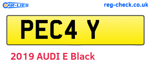 PEC4Y are the vehicle registration plates.