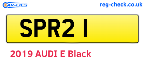 SPR21 are the vehicle registration plates.