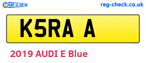 K5RAA are the vehicle registration plates.