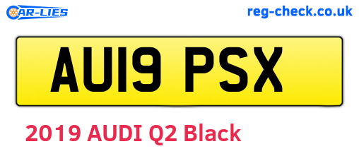 AU19PSX are the vehicle registration plates.