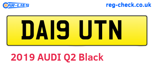 DA19UTN are the vehicle registration plates.