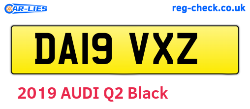 DA19VXZ are the vehicle registration plates.