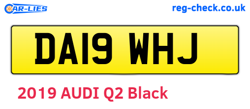 DA19WHJ are the vehicle registration plates.