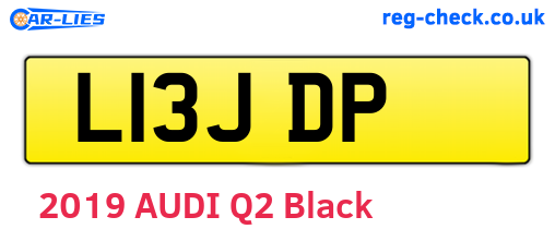 L13JDP are the vehicle registration plates.