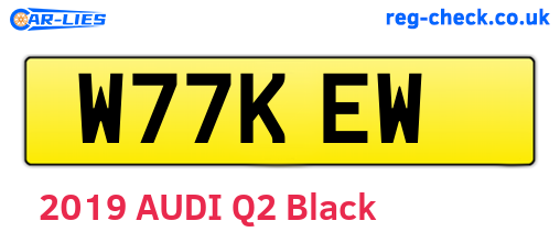 W77KEW are the vehicle registration plates.