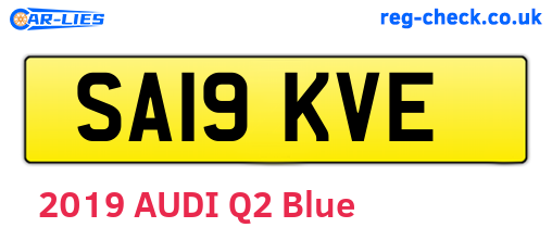 SA19KVE are the vehicle registration plates.