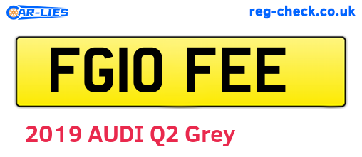 FG10FEE are the vehicle registration plates.
