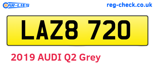 LAZ8720 are the vehicle registration plates.