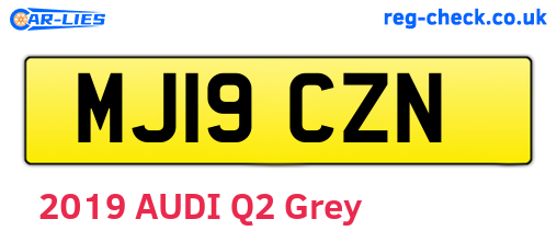 MJ19CZN are the vehicle registration plates.