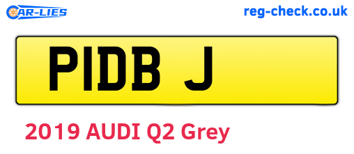 P1DBJ are the vehicle registration plates.