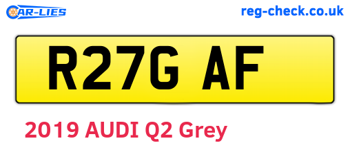 R27GAF are the vehicle registration plates.