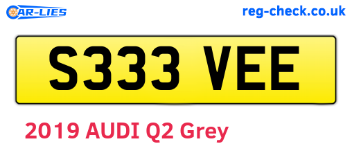 S333VEE are the vehicle registration plates.