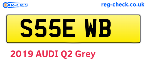 S55EWB are the vehicle registration plates.